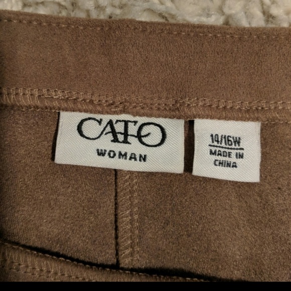 Tan suede leggings 14/16 cato's - Picture 2 of 4